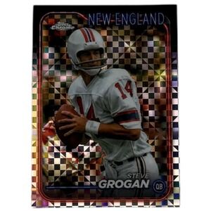 Steve Grogan X-Fractor Refractor 2024 Topps Chrome #132 New England Patriots